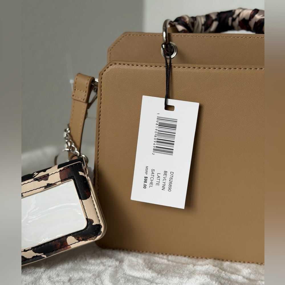 Steve Madden Bevelynn Satchel Western Cow Print Scarf Wallet tote crossbody Bag - Picture 7 of 10